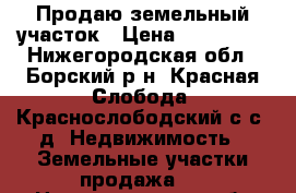 Продаю земельный участок › Цена ­ 100 000 - Нижегородская обл., Борский р-н, Красная Слобода (Краснослободский с/с) д. Недвижимость » Земельные участки продажа   . Нижегородская обл.